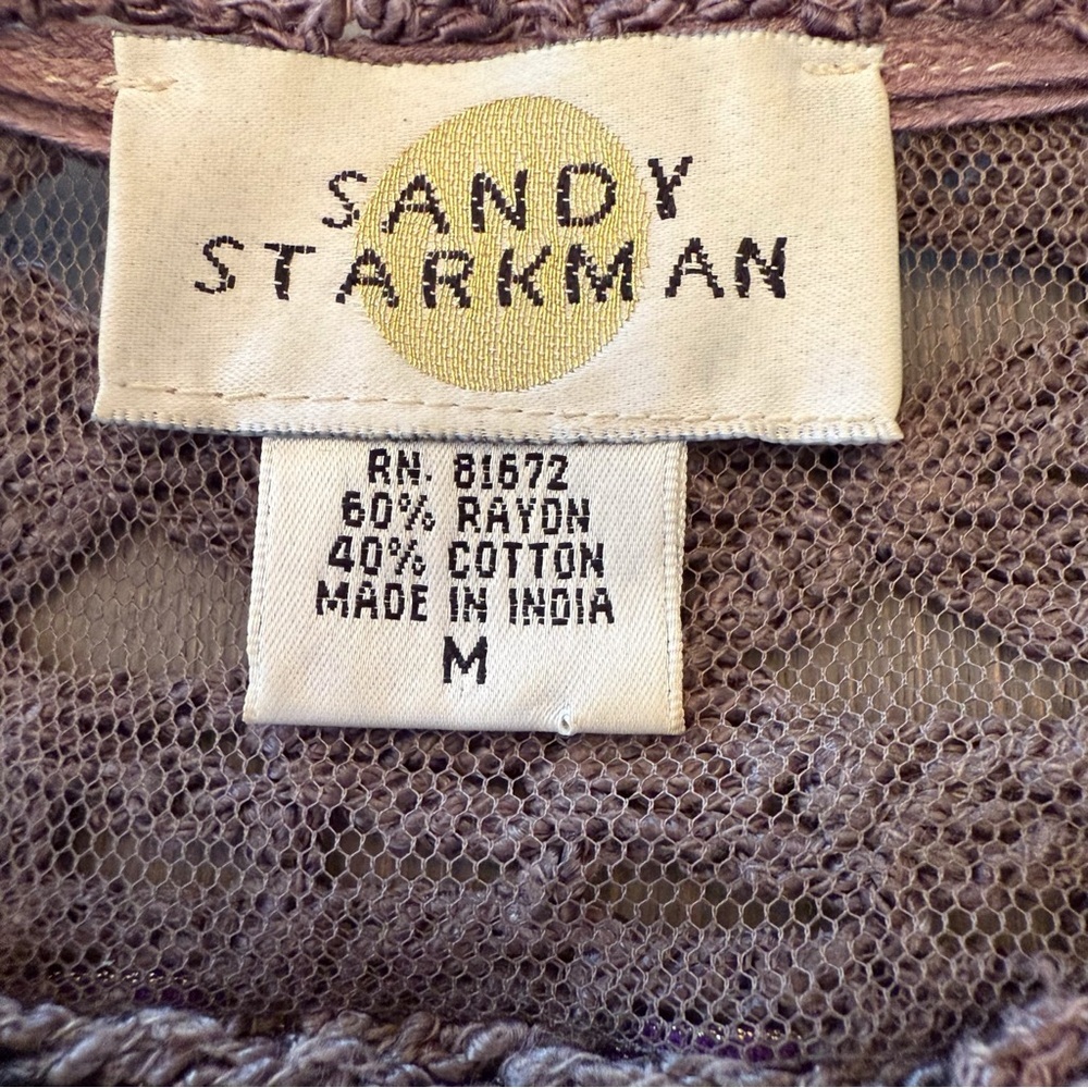 🪡 Sandy Starkman Crochet Patchwork Boho Jacket –… - image 5